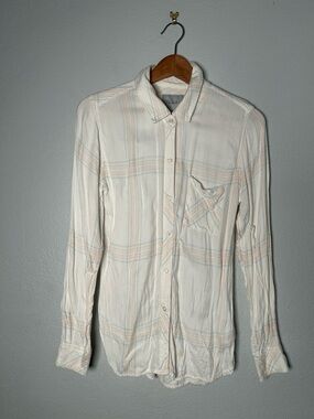 Rails x Free People Hunter Plaid Long-Sleeve Button-Down Shirt w/ Pastel Stripes